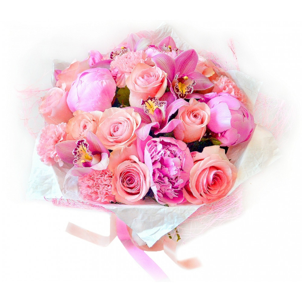 Букет цветов «Розовые облака» - фото 2
